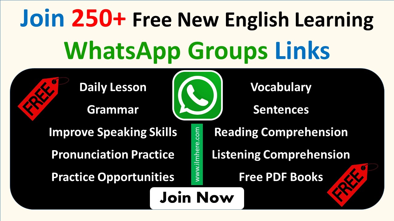 New English Learning WhatsApp Groups Links