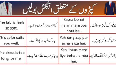 103+ English To Urdu Sentences For Dress, Clothing & Robe