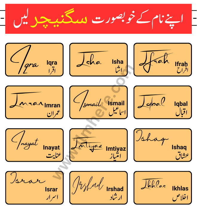 Best Signature Style and Ideas for Letter I